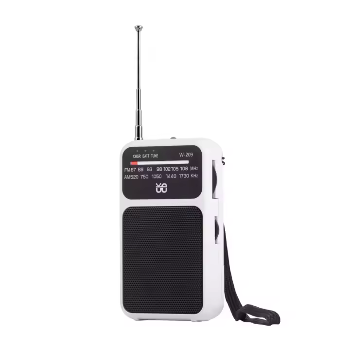 J-555 Am/FM Radio Portatil Pequeña Recargable, Carga USB-C, Radios Pequeña Pilas, con Toma de Auriculares, Transistor Radio de Bolsillo con Clip y cordón para Correr, Acampar. (Azul) - 1