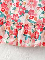 Conjunto De Verano Para Niñas 2 Piezas Camisa Con Aros Y Falda/Pantalones Estilo Vacacional Coreano Ropa Infantil Para Niñas De 4 a 7 Años - details 7
