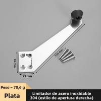 Parador De Puerta De Acero Inoxidable 304 Anticolisión Con Limiter De 90 Grados Material De Goma Durable Para Abertura Esquerda E Direita - details 20
