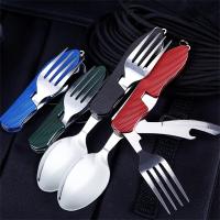 Juego De Utensilios De Camping Plegables - Cuchillo Fork Sartén Para Actividades Al Aire Libre Deportes Picnic Viaje - details 3
