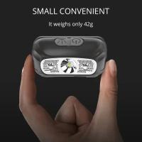 Linterna Frontal LED Recargable Mini Potente Con Sensor USB Impermeable Lámpara De Cabeza Para Trabajo Luz Torcha - details 1