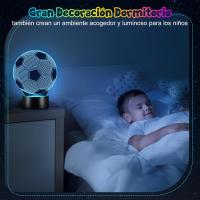 Gift de Fútbol para Niños 8 10 Años, 3D LED Lámpara de Noche with Remote Control, Cumpleaños Navidad Decoración  football - details 2