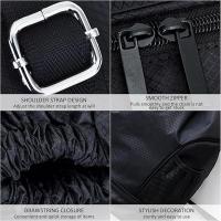 mochila con cordón, mochila portátil para deportes de ocio, bolsa impermeable con cordón (negro) - details 1