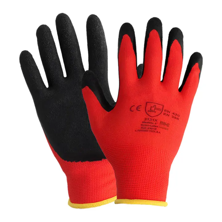 Guantes de trabajo gripflex antideslizantes. Talla 6, 7, 8, 9 y 10. Nylon con recubrimiento de látex rugoso | Suministros Castro - 1