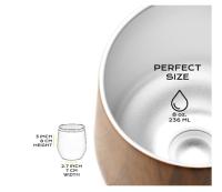 Set de Mate Argentino para Yerba Mate Balibetov - Kit Mate de Vaso para Mate Pared Doble de Acero Inoxidable 18/8 - Incluye Dos Bombilla Mate y un Cepillo para Limpiar la Bombilla (235 ml, Madera) - details 5