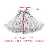 Falda De Tule Pleatada Tridimensional Para Mujer En Blanco Y Negro Falda Puffy Para Fiesta Cosplay Innerwear De SPANDEX - details 4