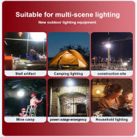 Lámpara Solar LED Recargable De 100W Farol De Emergencia Portátil Para Exteriores Y Camping Bombilla De Luz De Emergencia Con Batería Para El Hogar - details 5