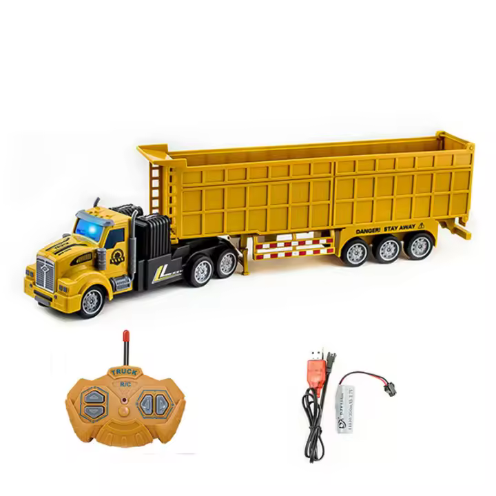 Camión RC Grande 36 Cm Control Remoto Inalámbrico 27 Mhz Para Niños Juguetes De Coche RC Carga De Contenedor Camión Transportista Para Niño Y Niña - 1