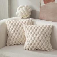 Funda De Cojín De Peluche Suave 3D Con Patrón De Tortuga Y Malla De Piña En Color Crema Para Decoración De Sala De Estar Y Dormitorio - details 5