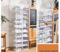 SOMY Organizador de Zapatos de Plástico Transparente Engrosado Caja de Almacenamiento Plegable de 6pcs - details 5