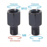 Adaptadores De Espejo Para Motocicleta 1 Par Negro Conversión De Espejos Traseros Tornillos M10 10MM M8 8MM Derecho Y Izquierdo Hilo - details 6