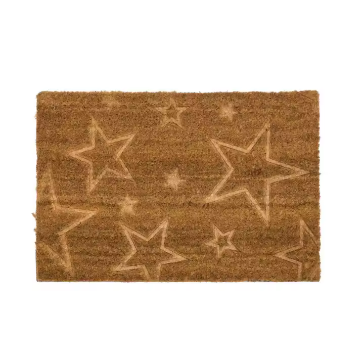 Dcasa - Felpudo de Fibra de Coco Estrellas 40x60 cm - 1