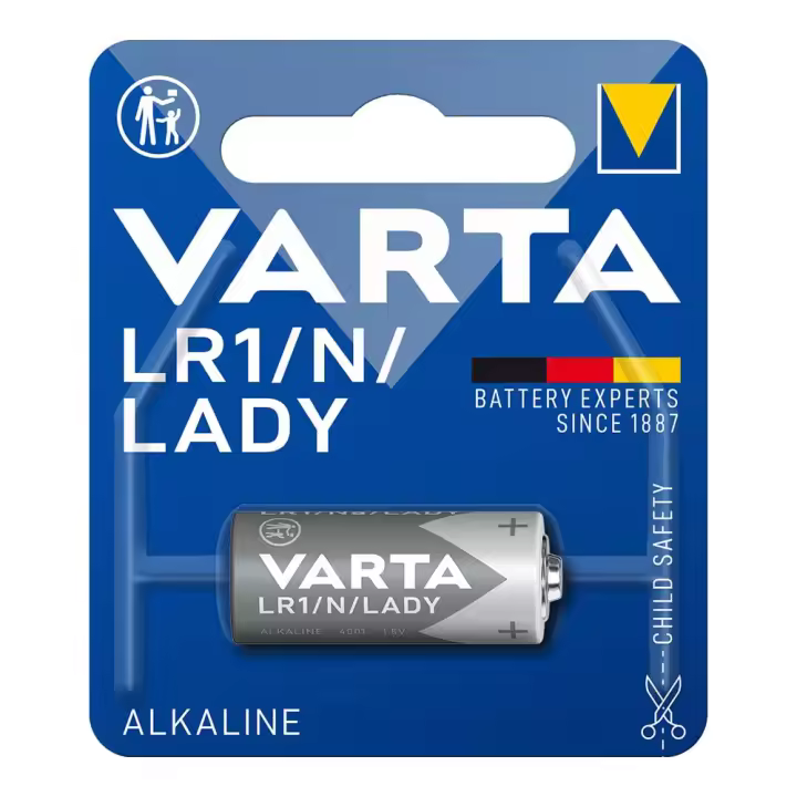 pila varta alkalina lr1 lady 1,5v (blister 1 unid.) ø12x30,2mm - 1