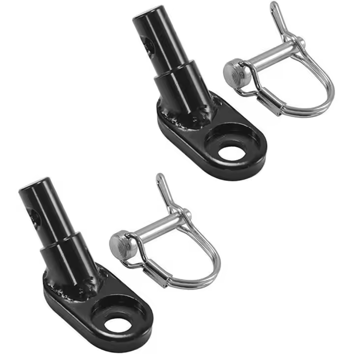 Acoplador de enganche de remolque de bicicleta en ángulo para la mayoría de los remolques de bicicleta, acoplador de enganche de remolque de 2 bicicletas para niños y perros, accesorio de bicicleta - 1