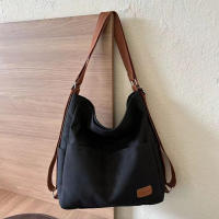 Bolso De Hombro Cruzado Grande Para Mujer Bolsa De Tela De Lona Versátil Para Nuevo Viaje Bolsa De Mano Doble Para Estudiantes - details 5