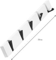 Perchero de pared plegable con 5 ganchos plegables, perchero de madera - details 3