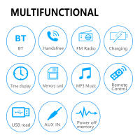 Receptor De Estéreo Para Coche Podofo 1din MP3 Multimedia Bluetooth FM Estéreo Digital Con SD USB TF AUX-IN Entrada DC 12V - details 3