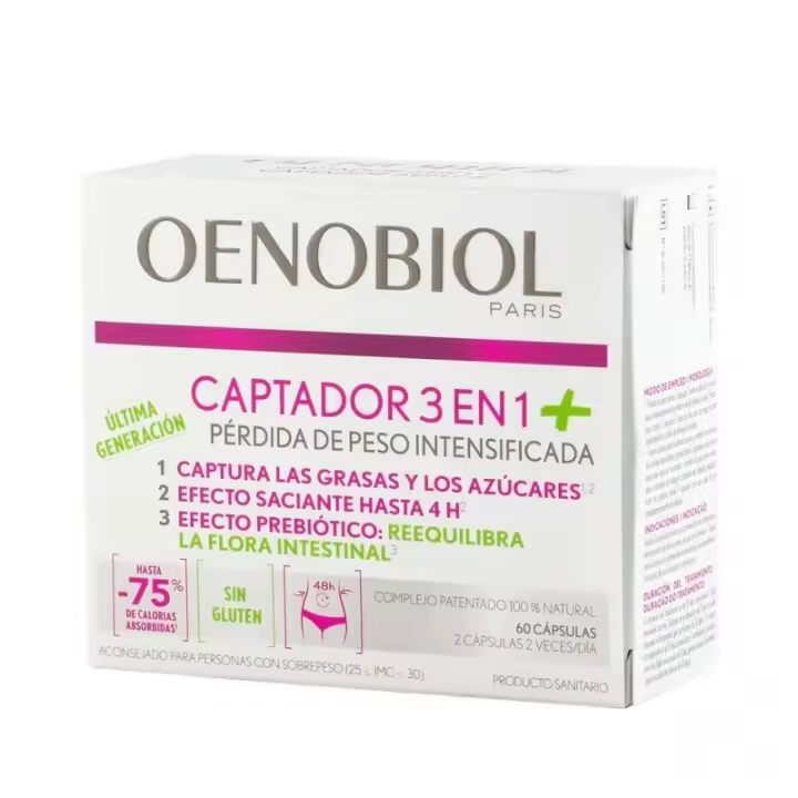 OENOBIOL Captador 3 en 1+ Pérdida de Peso Intensificada 60 Cápsulas ✅ Entrega 24/72h - 1