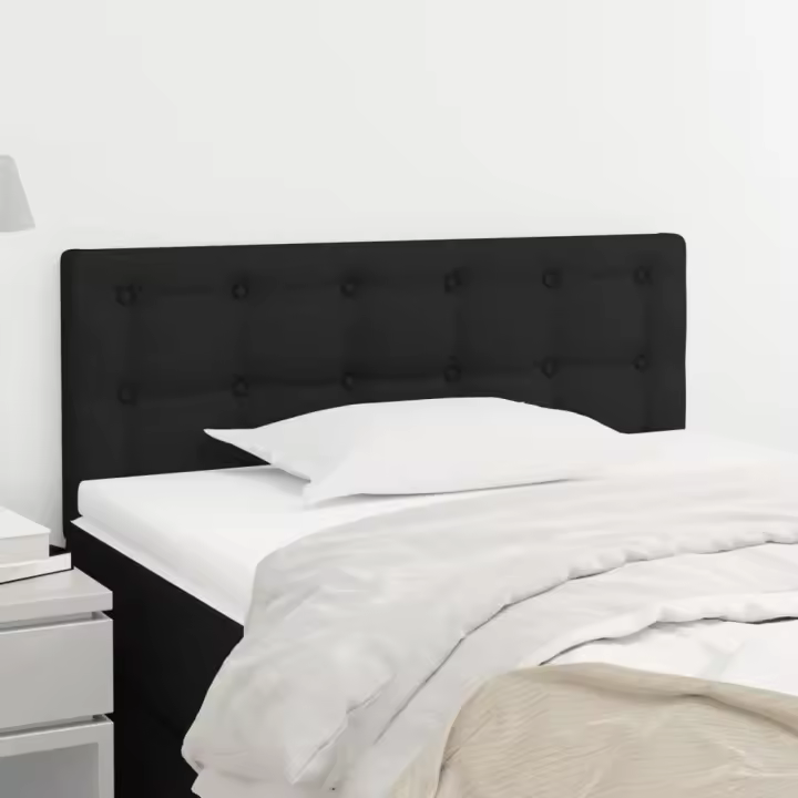 vidaXL Cabecero de tela negro 90x5x78/88 cm - 1