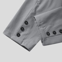 Incerrun Chaqueta De Hombre Color Sólido Con Costuras Abiertas Manga Larga Irregular Ropa Casual De Invierno Estilo Callejero Ajustada Tallas S-5XL - details 14