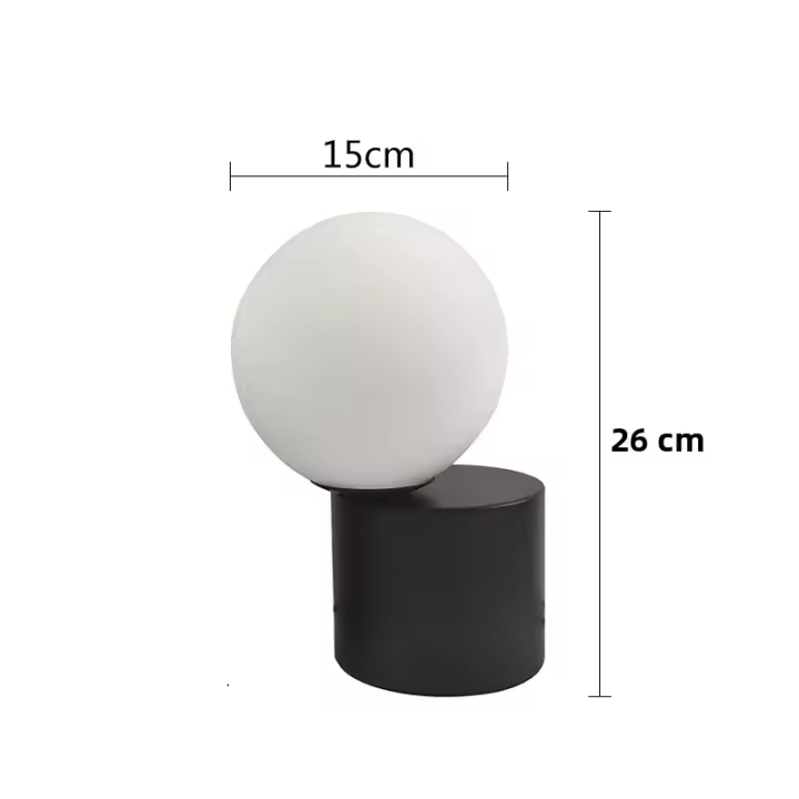 Lámpara De Mesa De Vidrio Nórdico Simple Y Moderna Para Dormitorio Y Sala De Estar Lámpara De Pies Para Escritorio Incluye Bombilla E14 Conector Europeo - 1