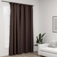 vidaXL Cortina Opaca con Ganchos Look de Lino 290x245 cm Ventana Color Amarillo,  Azul,  Beige y mas - details 5