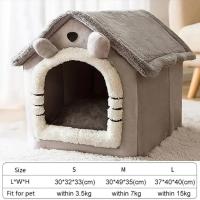 Cama Para Gato Suave Casa De Descanso Para Invierno Con Almohadilla Desmontable Tentado Cubierto Para Gatos Y Perros Recién Nacidos Suministros Para Mascotas - details 10