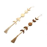 Guirnalda Bohemia De Madera Con Estrella Y Fase De Luna Colgante Para Pared Decoración Hogar Con Borla Regalo De Fiesta De Acogida - details 3