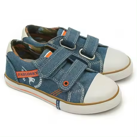 Zapatillas de lona vaquera para niño de Pablosky con dos velcros - 1