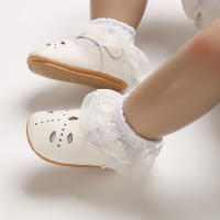 Zapatos Para Bebé Recién Nacidos Niñas Clásicos Corazón De Goma Antideslizante PU Vestido Primera Caminadora Zapatos De Cuna - details 9