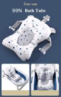 Alfombra de baño para bebé de 22 x 14,2 pulgadas, cama de baño para recién nacido, alfombra de malla suave antideslizante ajustable, respaldo plegable para silla de baño para bebé, alfombra flotante para baño de bebé, adecuada para 0-18 meses - details 5