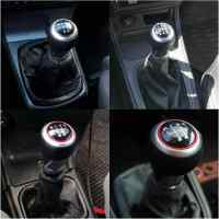 Banner - Pomo de 5 cambios marcha coche compatible con Audi, Seat y VW plateado