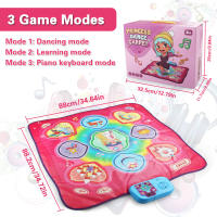 Tapete Educativo De Música Grande 90x90cm Para Niños Con Teclado De Luces Y 3 Modos De Juego Tapete De Baile Electrónico Infantil - details 6