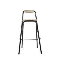 ARISE SHOP-Taburete de bar Plegable con Respaldo,Silla Plegable de Metal y Madera,Taburete portátil para el hogar,jardín,comedor,Terraza 47,5 x50 x H. 98 cm - details 3