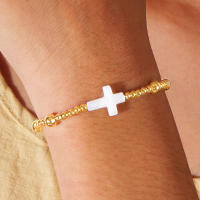 Pulsera Bohemia De Concha Y Cobre Con Crucifijo Calidad Superior Antioxidante Pulsera Elástica Para Mujer Moda 2024 - details 3
