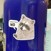 Pegatina De Vinilo Para Coche Raccoon Respectfully No Funny Decorativa Impermeable Para Ventanas Y Parachoques De Motocicleta Y Auto - details 0