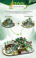 Bloques De Construcción Zoo DIY 4800+ Piezas Mini Bricks Modelo De Parque Desértico Juguete Interactivo Para Padres Y Niños Para Adultos Y Niños - details 7
