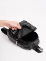 Mochila Mini Para Mujer Suave Acolchada De Plumas Simples Para Viajes Al Aire Libre Y Uso Diario Con Cierre De Cremallera Estilo Casual - details 2