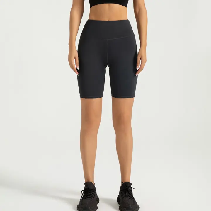 MOV Pantalones cortos deportivos y de fitness, pantalones de cadera color melocotón, leggings elásticos de cintura alta para mujer, yoga para mujer - 1