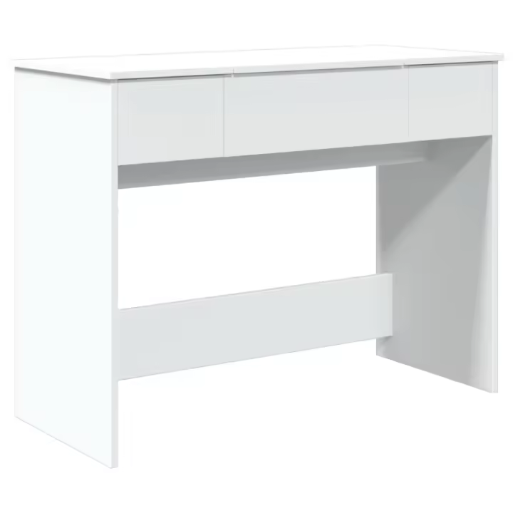Tocador con espejo blanco 100x45x76 cm - 1