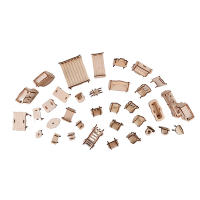 Juego De Puzle 3D De Madera 34 Piezas Miniatura 1:12 Para Casa De Muñecas Accesorios De Construcción DIY Juguetes Educativos Para Niños - details 8