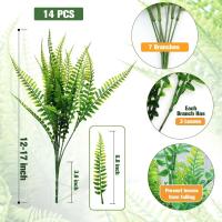 8pcs Plantas Artificiales De Ferne Persa Decoración De Habitaciones Interiores Y Jardines Falsas Hojas Verdes Ajustables Para Bodas Y Fiesta - details 10