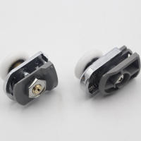 Rodillos De Puerta De Baño Pulleyas Para Ventanas De Vidrio Deslizantes Accesorios De Puertas De Showers Ajustables De Aluminio Y Zinc - details 2