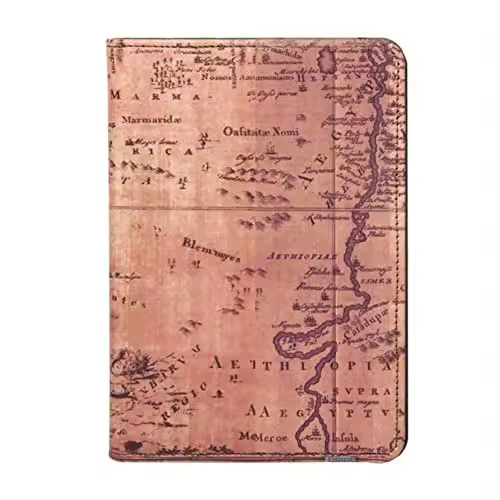 Silver HT - Funda Universal Case Egypt para Ebook Reader de 6 Pulgadas Compatible con Kobo Aura 2, BQ Cervantes, Sony Reader, Amazon Kindle, Wolder... Diseño Egipcio, Color Marrón - 1