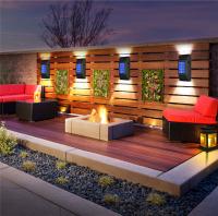 Lámpara de pared con luz solar para jardín, 4 unidades, luz solar, arriba y abajo, muy brillante, luz cálida - details 0