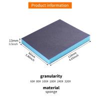 6PCS Esponja De Pulido 60-320 Grit Lavable Y Reutilizable Bloques De Pulido Para Metal Y Madera Herramienta Abrosiva 120*96*13mm - details 3