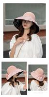 Sombrero De Pescador De Vinilo Protección Solar Para Niñas Verano Cubre Cara Plegable Y Almacenable Sombrero De Paja Versátil - details 8