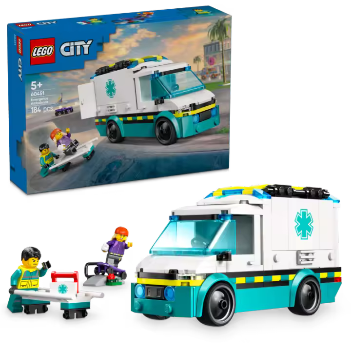 LEGO City 60451 Ambulancia de Emergencias contiene 184 piezas - edad 5+ años 25L60451 - 1