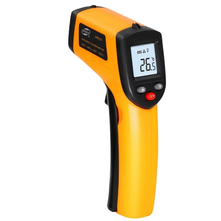 Termómetro Digital Infrarrojo -58℉ 752℉ (-50℃ 400℃) Pistola de Temperatura Láser No Contacto con Pantalla LCD para Medir la Temperatura de Alimentos - 1