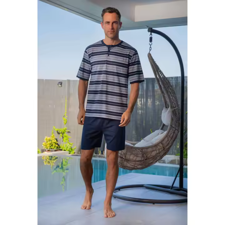 Pijama Hombre Verano 255010 Gris Muslher - 1